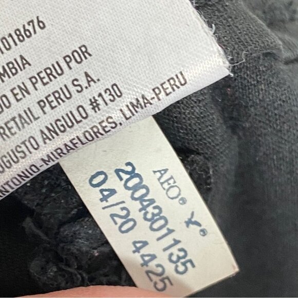 American Eagle 2020 Black Slim Jeans Size 32 x 34 Flex Zipper Fly Stretch Denim - Picture 10 of 13